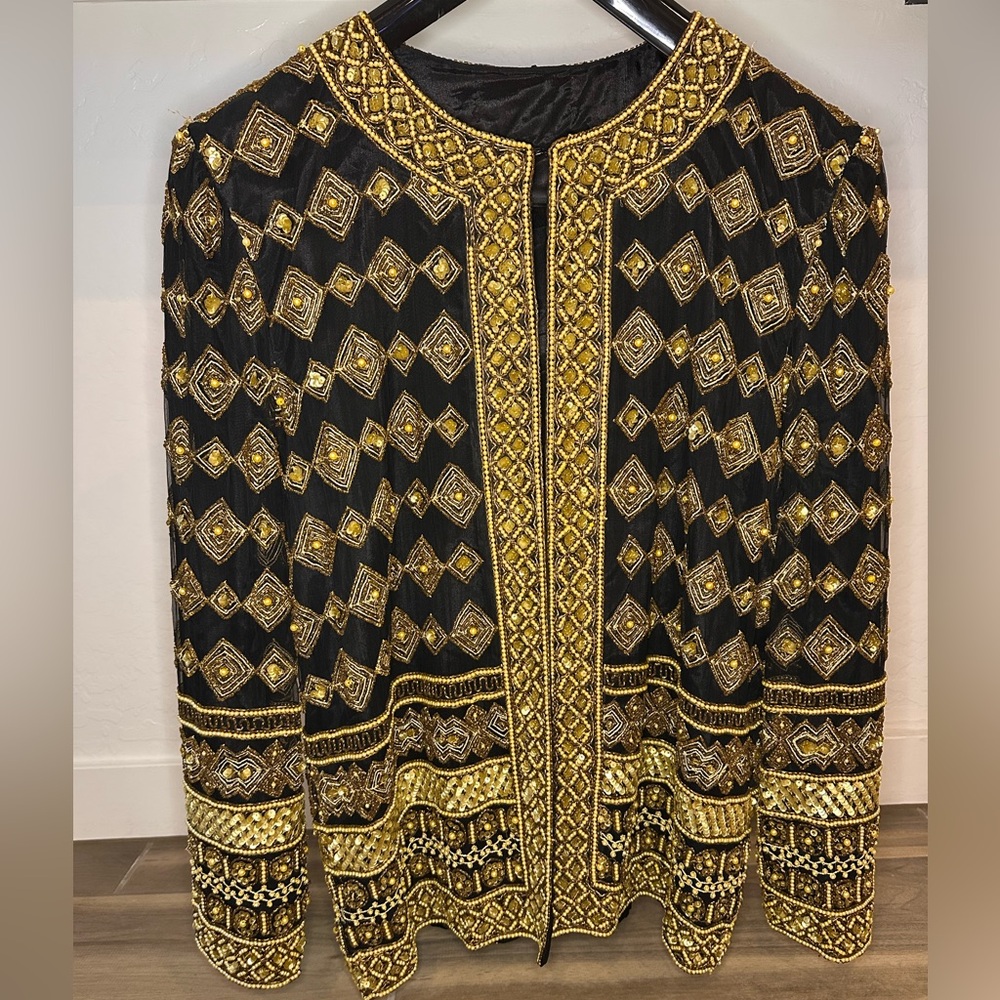 Embellished Black and Gold Jacket